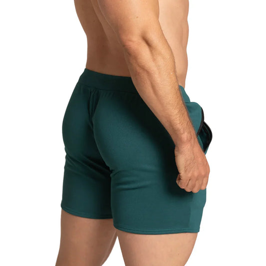 Training Green Short front view by Gigo Underwear