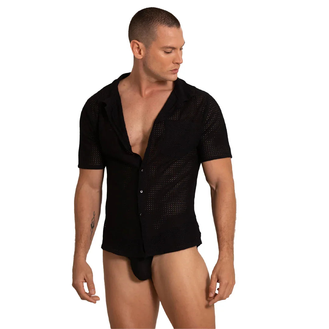 Tramell Shirt on model by Gigo Underwear