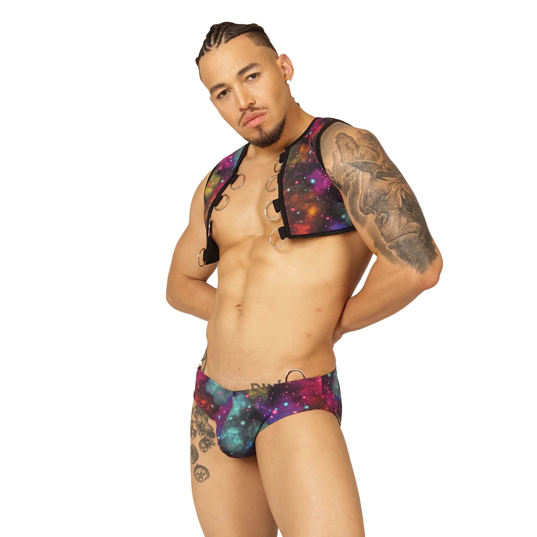 Universe Vest Harness on model by Gigo Underwear