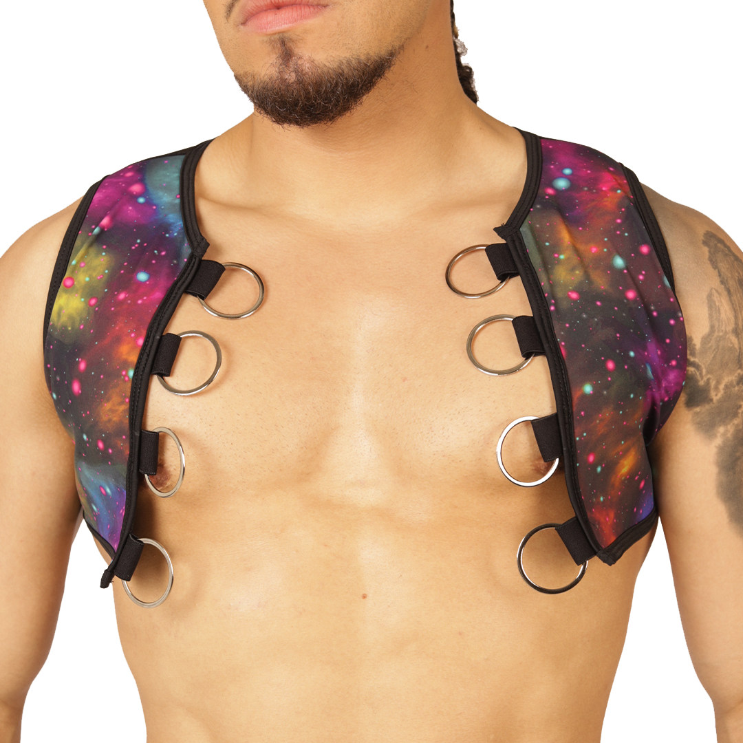 UNIVERSE VEST HARNESS - Men's Fetish Harness with Bold Design