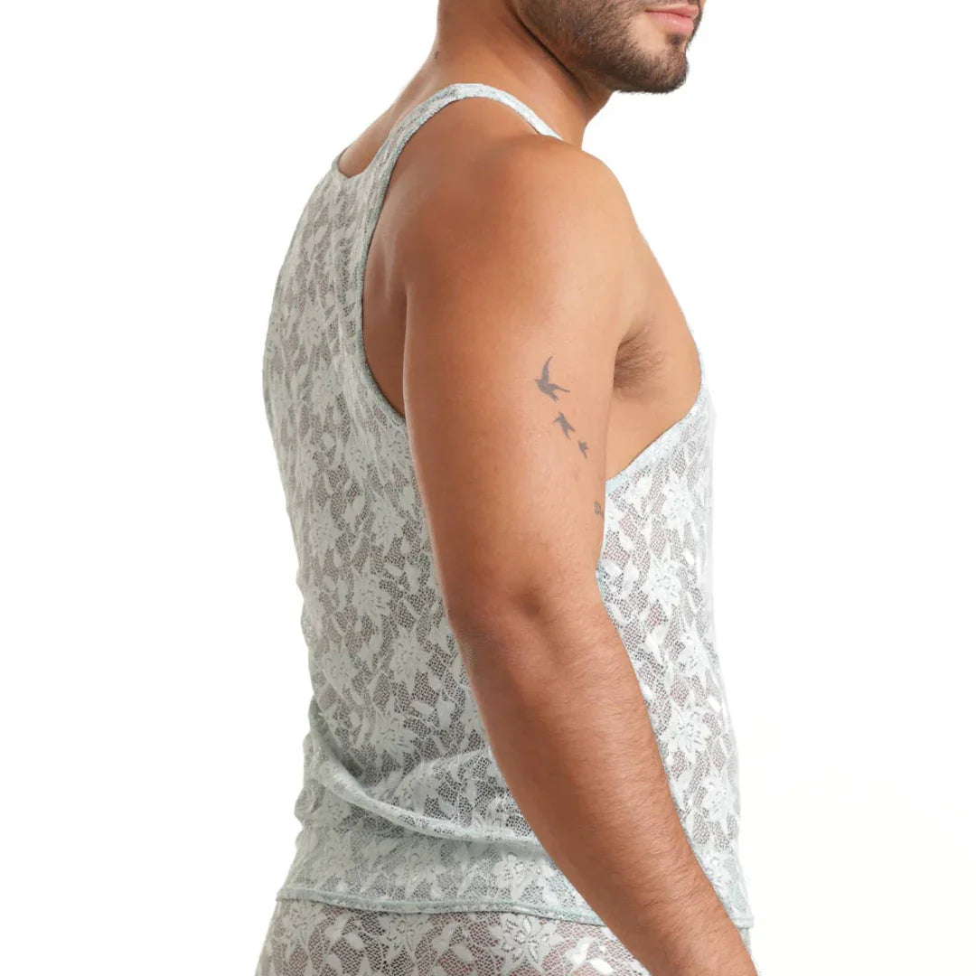 Vibrant Blue Tank back view by Gigo Underwear