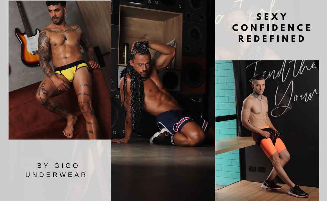Male model in black Gigo Underwear BRIEF, highlighting sensuality, confidence, and modern men’s style.”