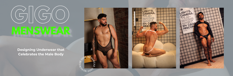 Editorial image of Gigo Underwear representing the brand’s design philosophy, highlighting color, sensuality and the celebration of the male body.