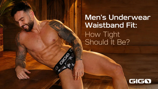Model wearing underwear from Gigo Underwear