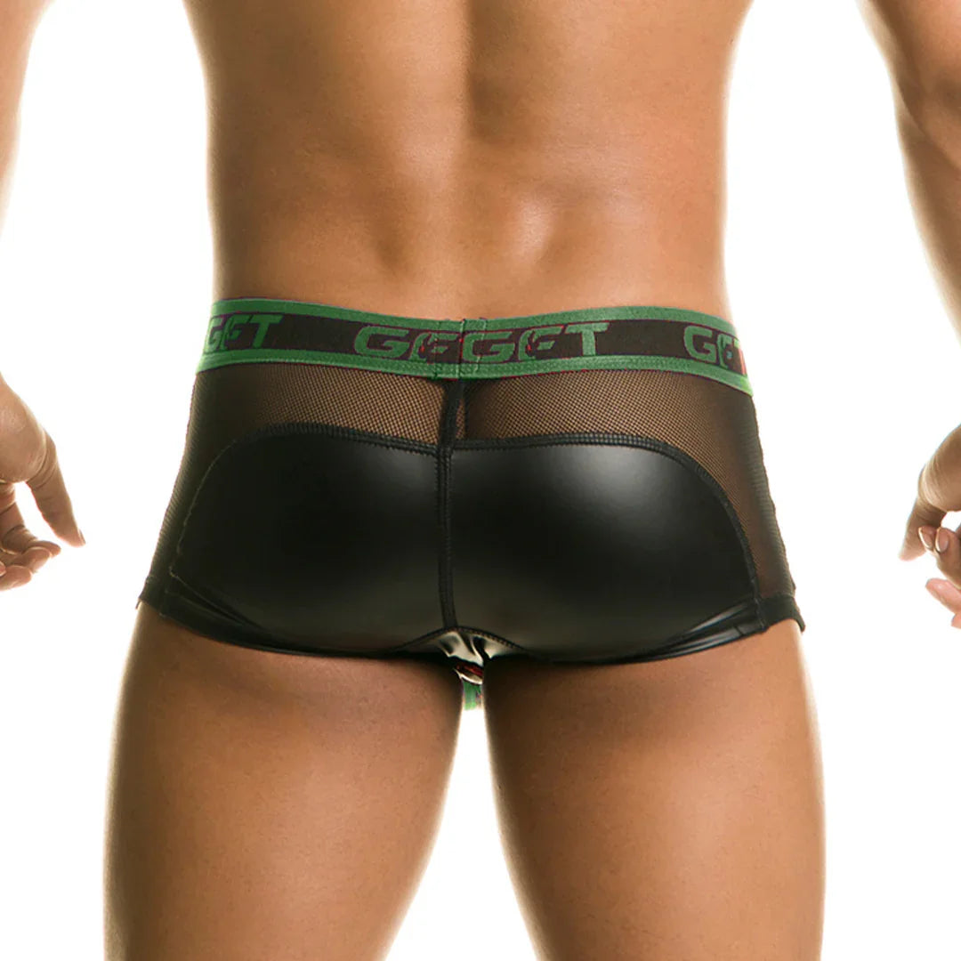1 Fetiche Green Trunk Zipper back view by Gigo Underwear