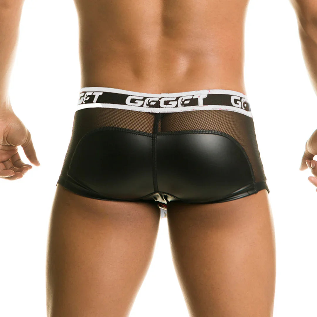 1 Fetiche White Trunk Zipper back view by Gigo Underwear
