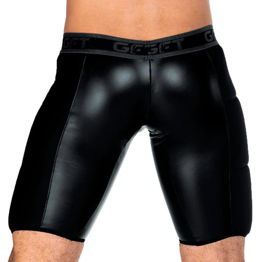 2 Fetiche Black Trunk Long front view by Gigo Underwear