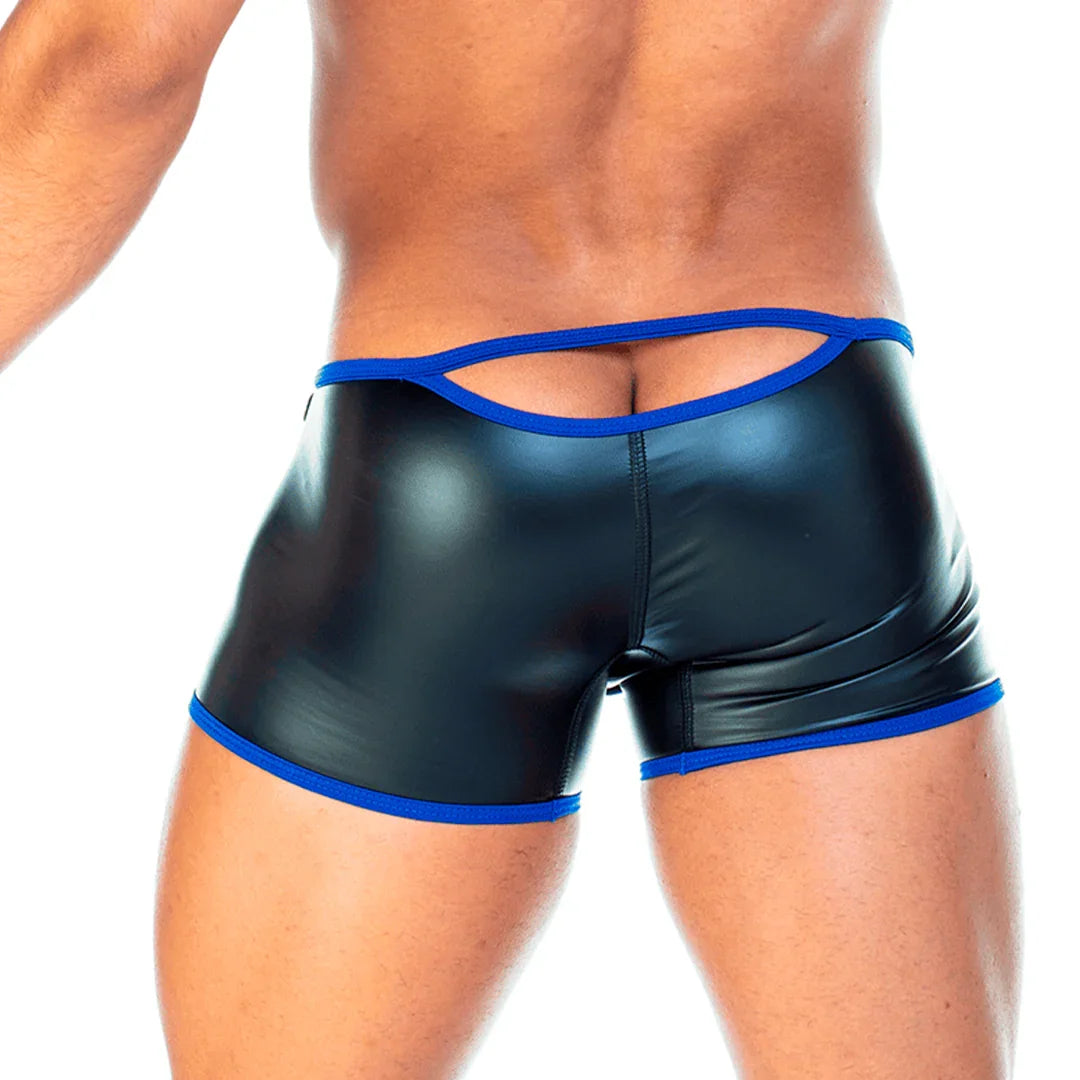 2 Fetiche Blue Trunk back view by Gigo Underwear