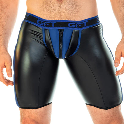2 Fetiche Blue Zipper Trunk Long by Gigo Underwear