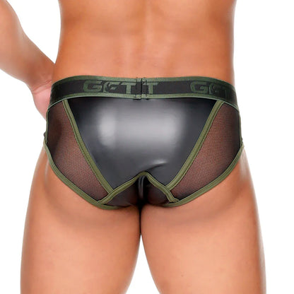 Fetish Green Brief back view by Gigo Underwear