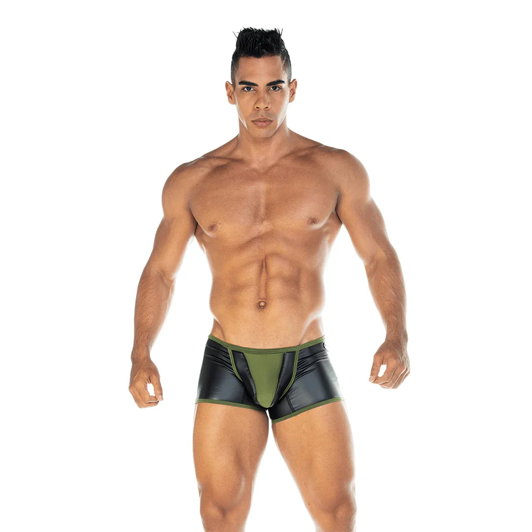 2 Fetiche Green Trunk by Gigo Underwear