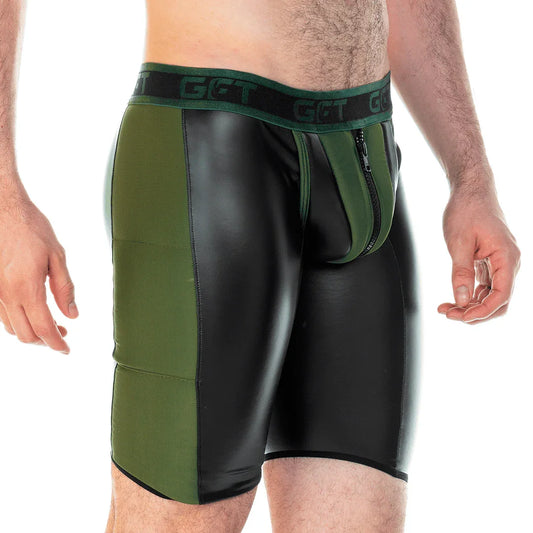 2 Fetiche Green Zipper Trunk Long by Gigo Underwear