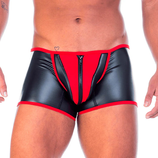 2 Fetiche Red Zipper Trunk by Gigo Underwear