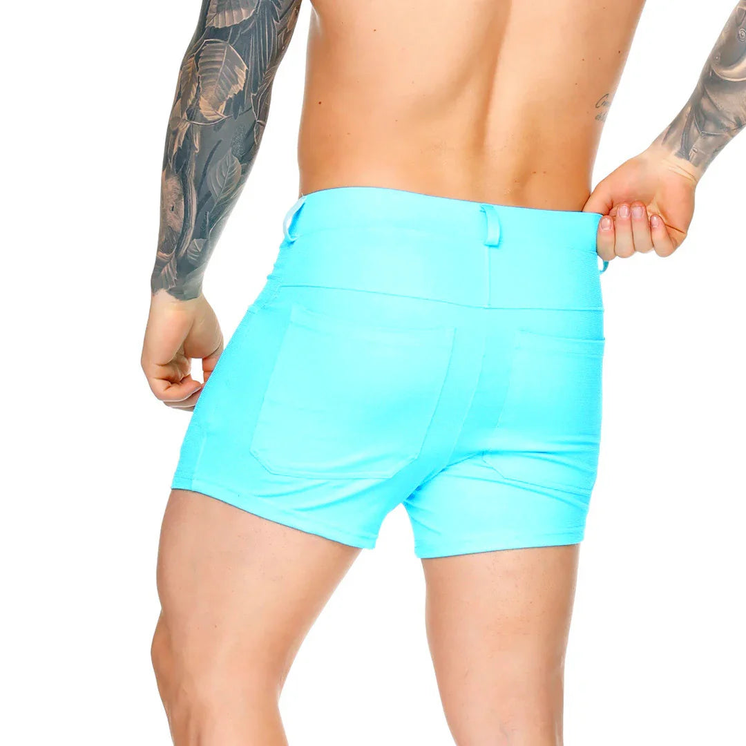 African Blue Sexyshort back view by Gigo Underwear