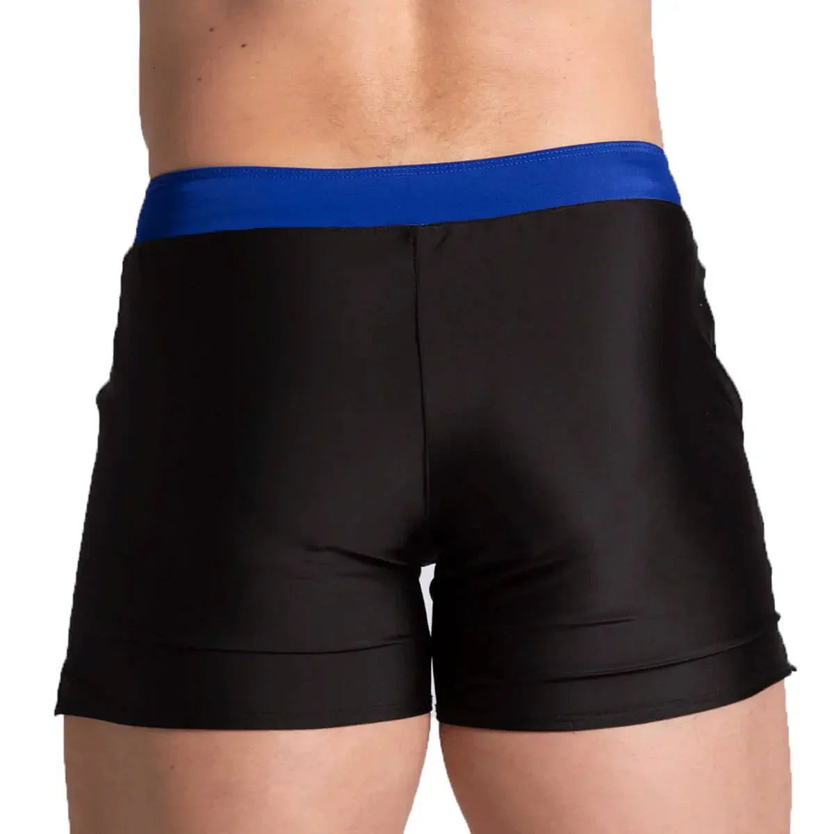 Alfa Black Blue Beachwear back view by Gigo Underwear