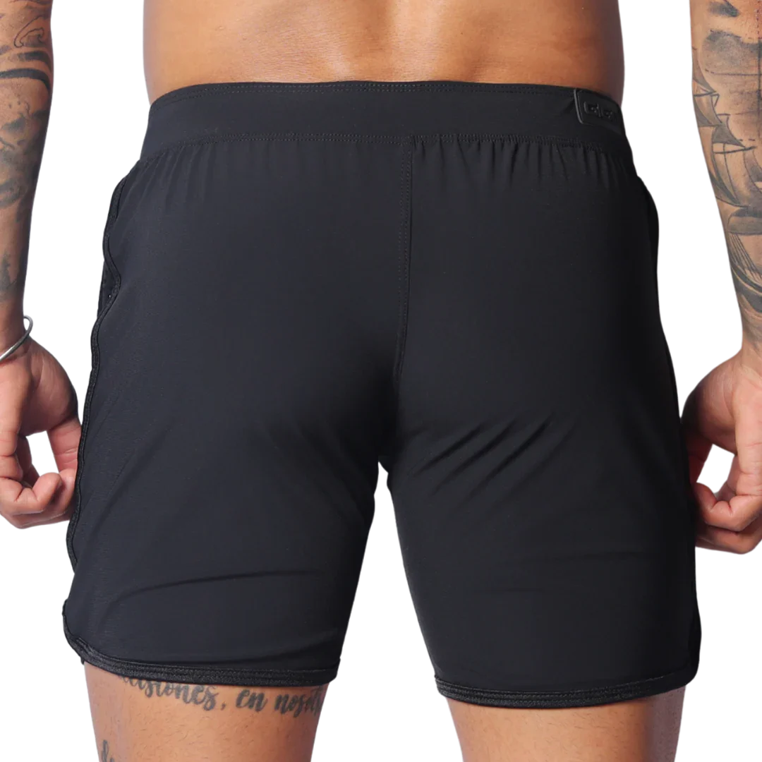Ambitious Black Short back view by Gigo Underwear