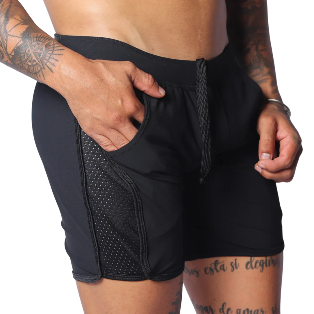 Ambitious Black Short front view by Gigo Underwear