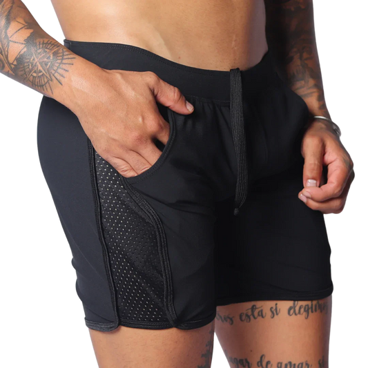 Ambitious Black Short front view by Gigo Underwear