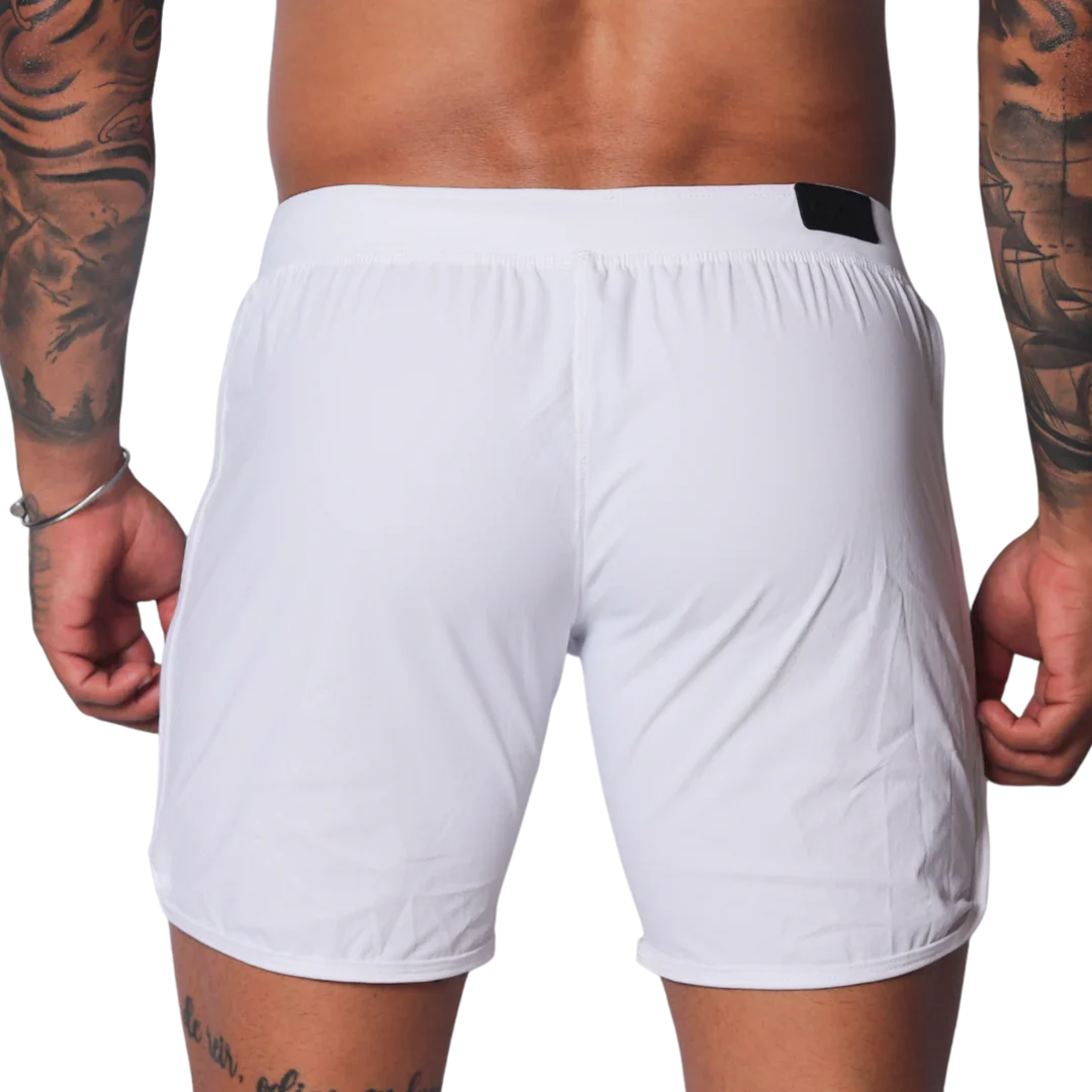 Ambitious White Short back view by Gigo Underwear