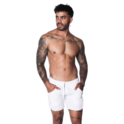 Ambitious White Short on model by Gigo Underwear