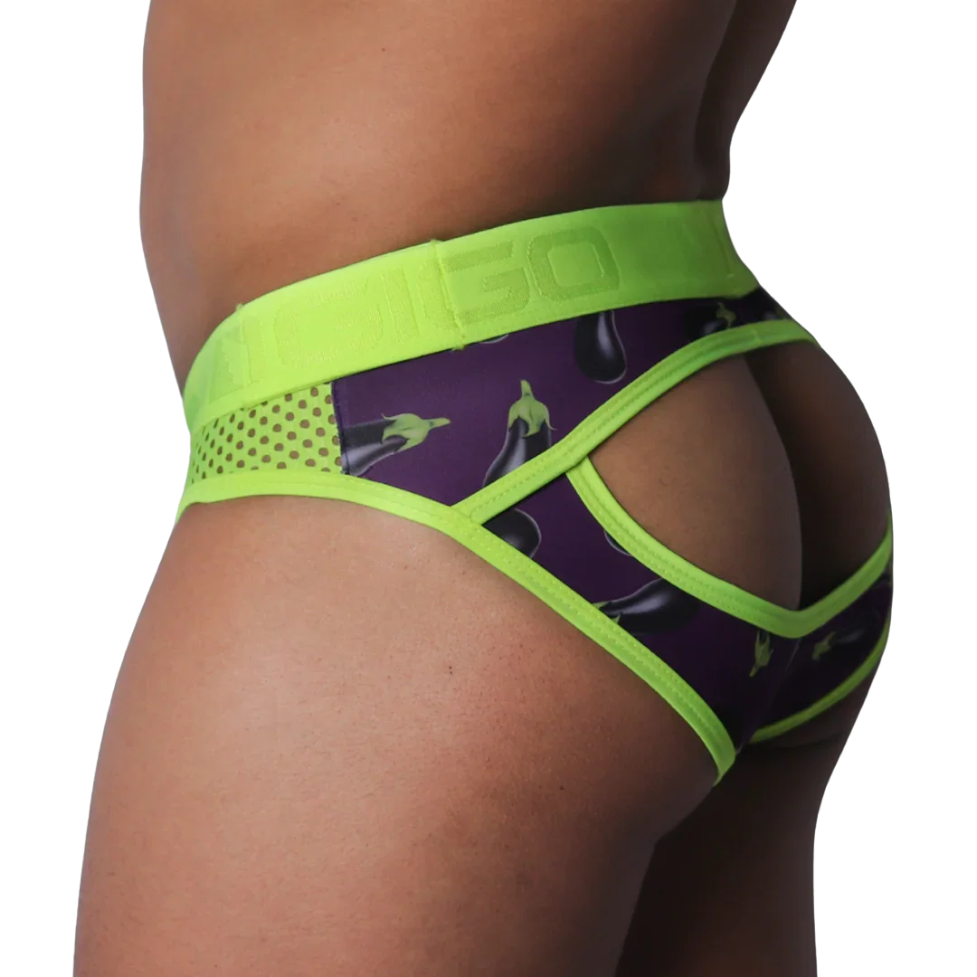 Aubergine Brief Jock front view by Gigo Underwear