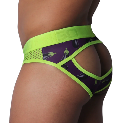 Aubergine Brief Jock front view by Gigo Underwear