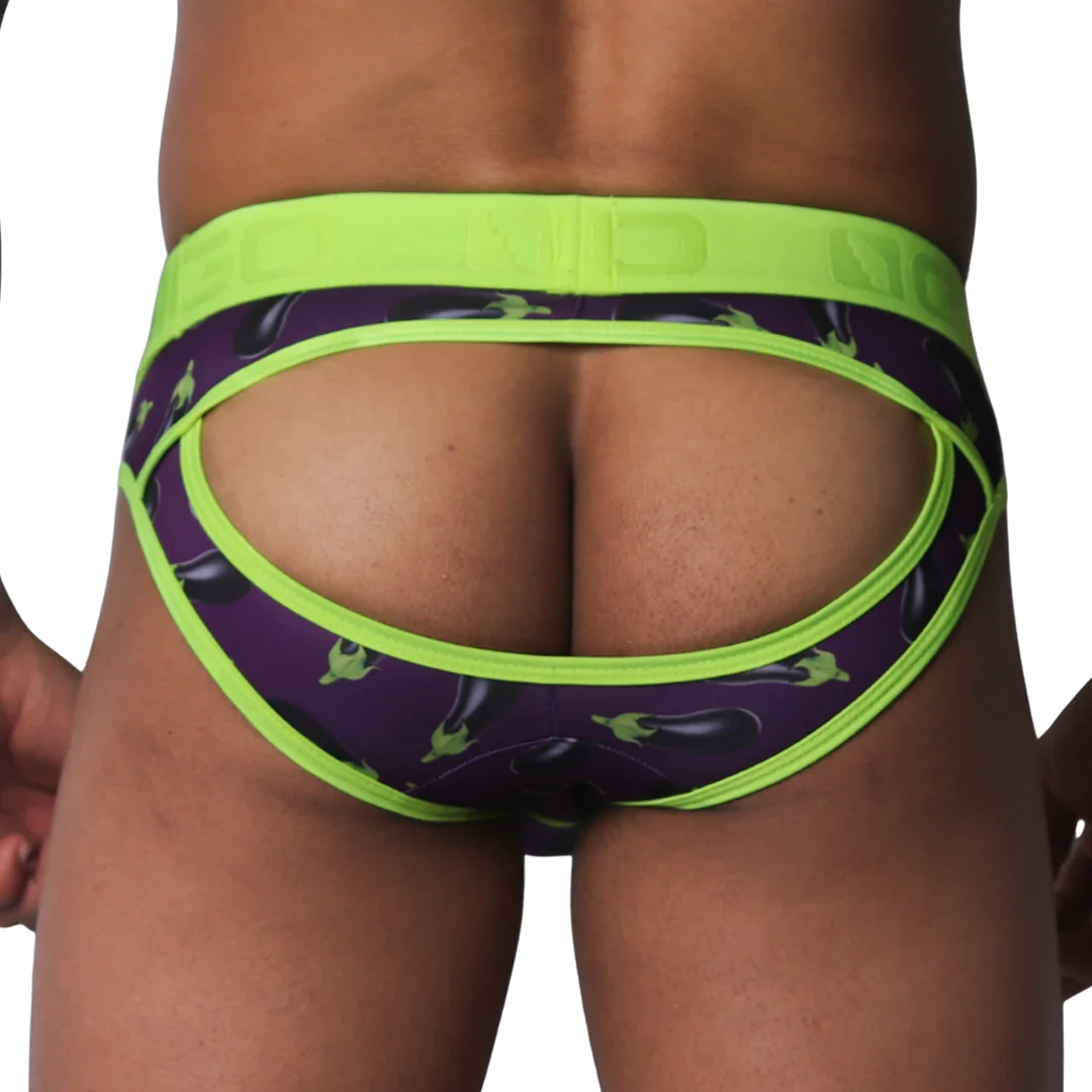 Aubergine Brief Jock back view by Gigo Underwear