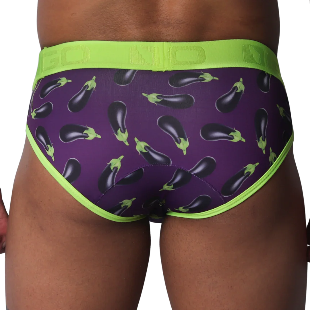 Aubergine Brief back view by Gigo Underwear
