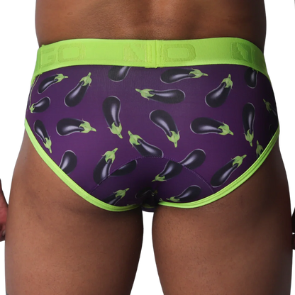 Aubergine Brief back view by Gigo Underwear