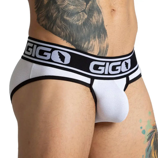 Audacy White Brief by Gigo Underwear