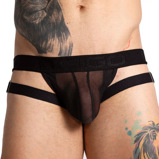 Bahia Black Jock front view by Gigo Underwear