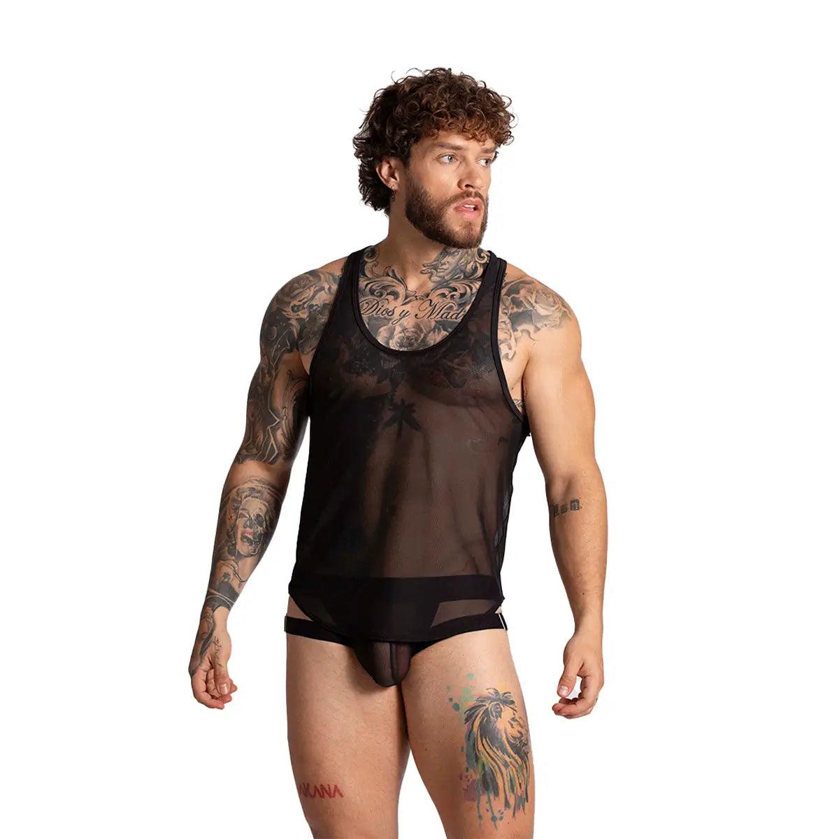 BAHIA BLACK TANK - Gigo Underwear & MensWear