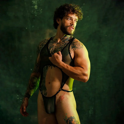 Bahia Green Body on model by Gigo Underwear
