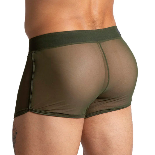 Bahia Green Hotshort front view by Gigo Underwear