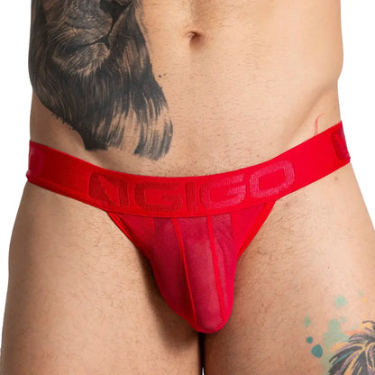 Bahia Red Brief front view by Gigo Underwear