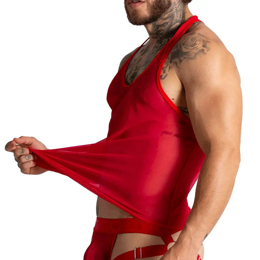 Bahia Red Tank by Gigo Underwear