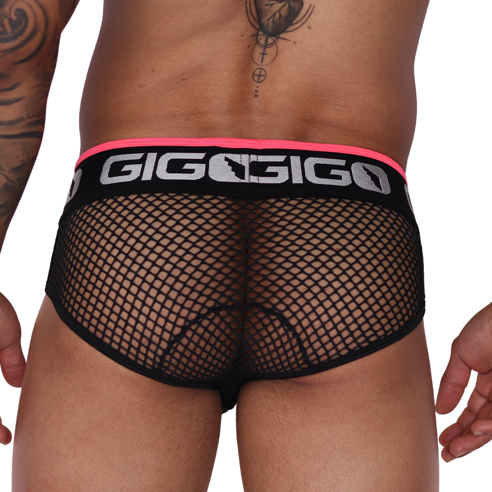 Boox Fuchsia Brief back view by Gigo Underwear