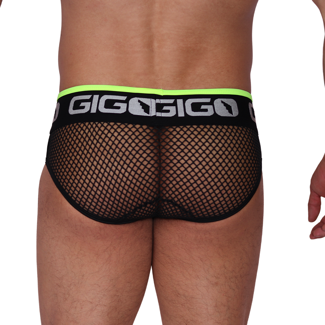 Boox Yellow Brief back view by Gigo Underwear