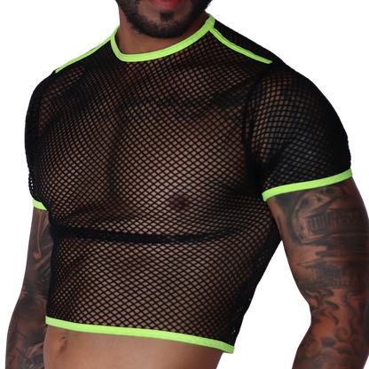Boox Yellow Crop Top front view by Gigo Underwear
