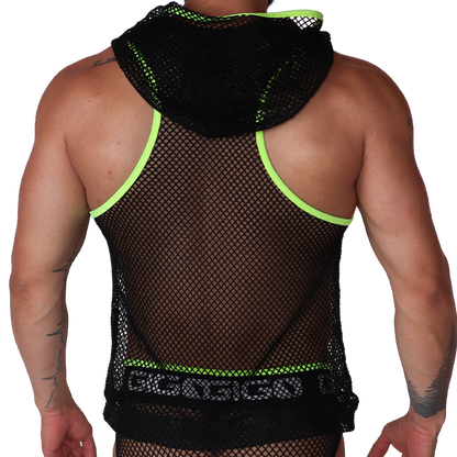 Boox Yellow Hoody T Shirt back view by Gigo Underwear