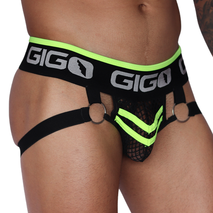 Boox Yellow Jockstrap front view by Gigo Underwear