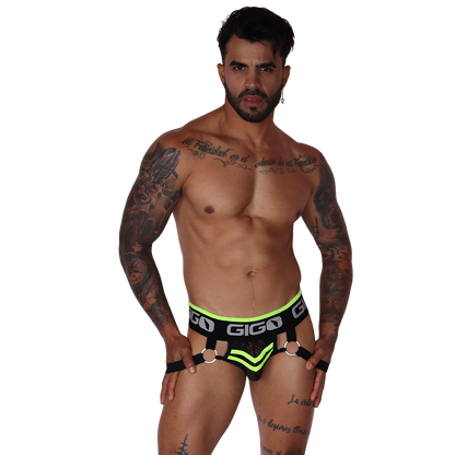 Boox Yellow Jockstrap on model by Gigo Underwear