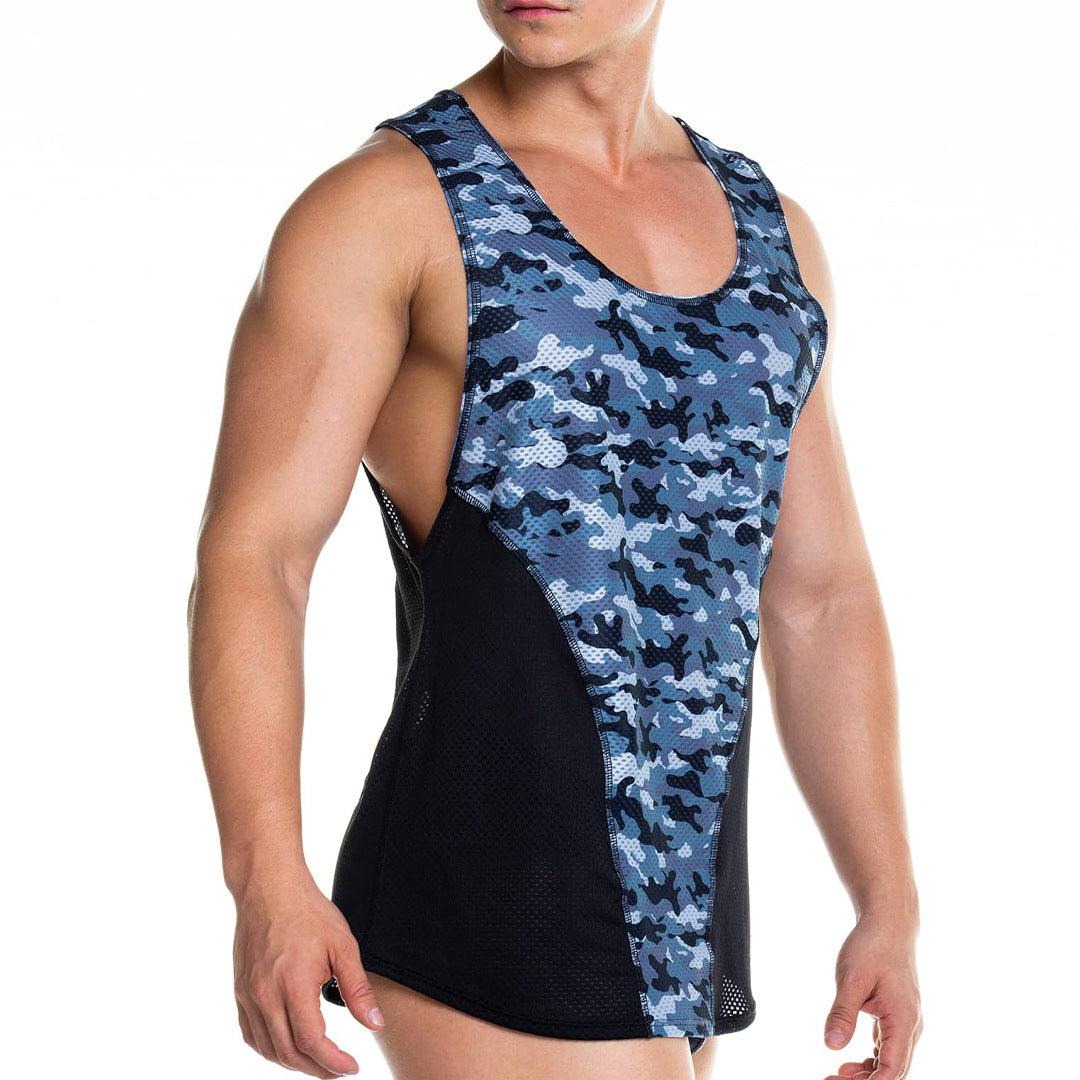 CAMO BLACK TANK - Gigo Underwear & MensWear