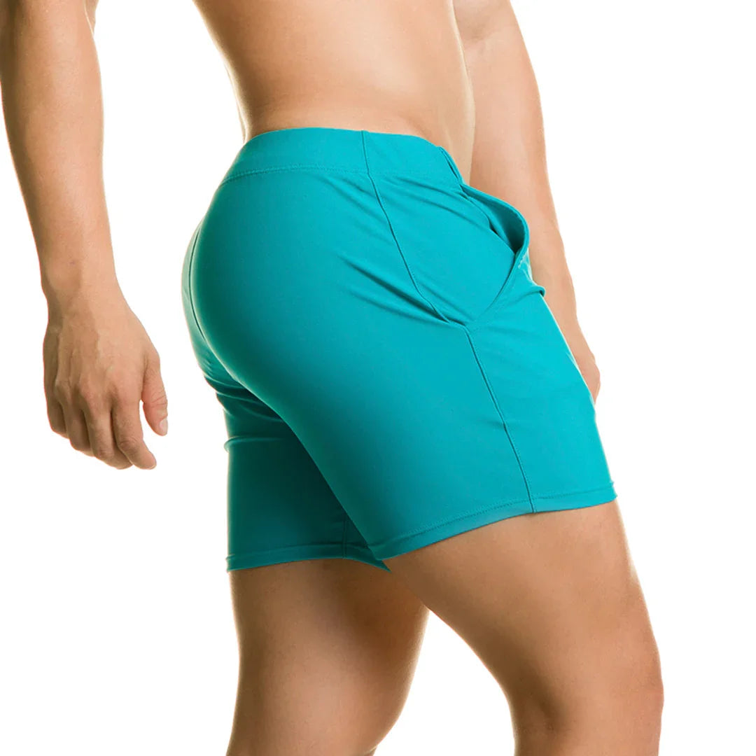 Classic Blue Beachwear back view by Gigo Underwear