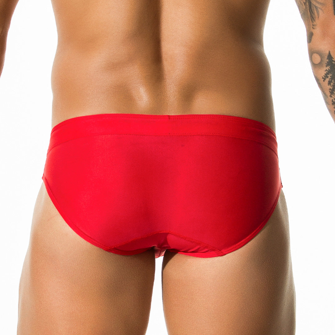 CLASSIC RED SWIM BRIEF - Men's red bathing thong 