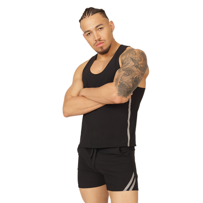 CLUB BLACK TANK - Men's Sports Tank Top in Trendy Colors