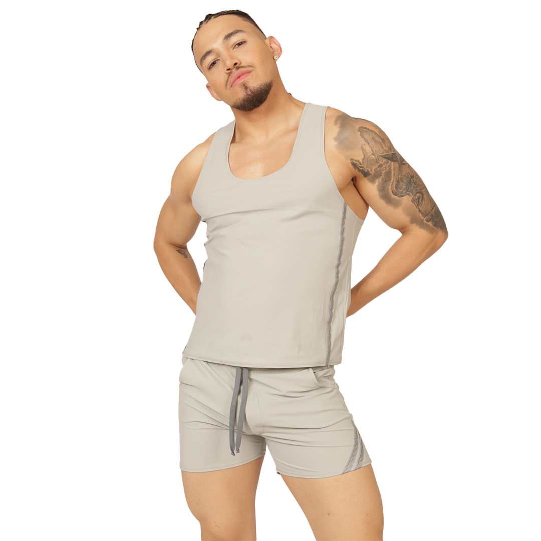 CLUB GRAY TANK - Men's Sports Tank Top in Trendy Colors