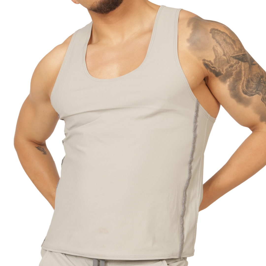 CLUB GRAY TANK - Men's Sports Tank Top in Trendy Colors