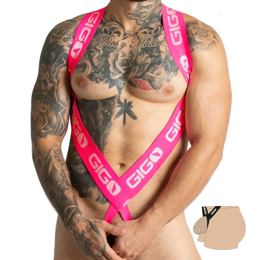 Colors Fucshia Harness by Gigo Underwear