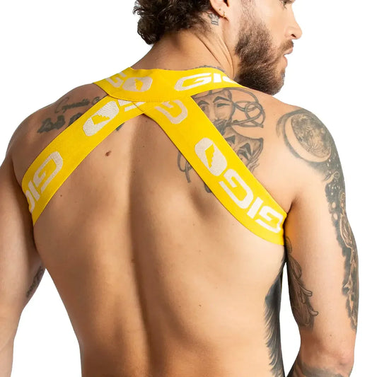 Colors Yellow Harness front view by Gigo Underwear